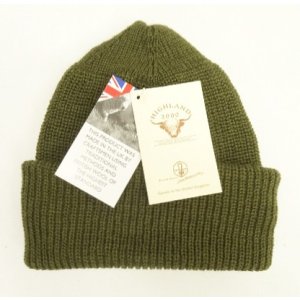 画像: HIGHLAND 2000 ウール ワッチキャップ オリーブ イングランド製 (NEW) 