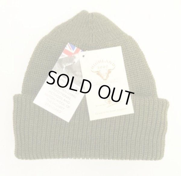 画像1: HIGHLAND 2000 ウール ワッチキャップ オリーブ イングランド製 (NEW) 