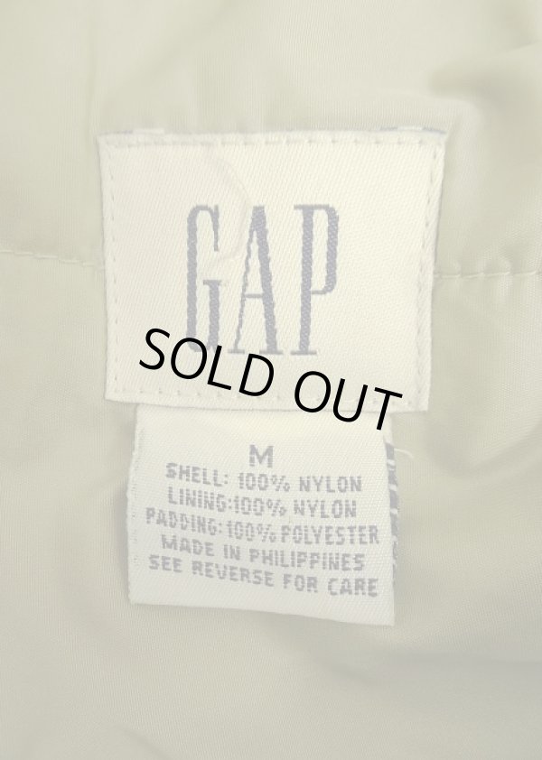 画像2: 00'S GAP 旧タグ 裏地キルティング ナイロン ドリズラージャケット ブラック (VINTAGE)