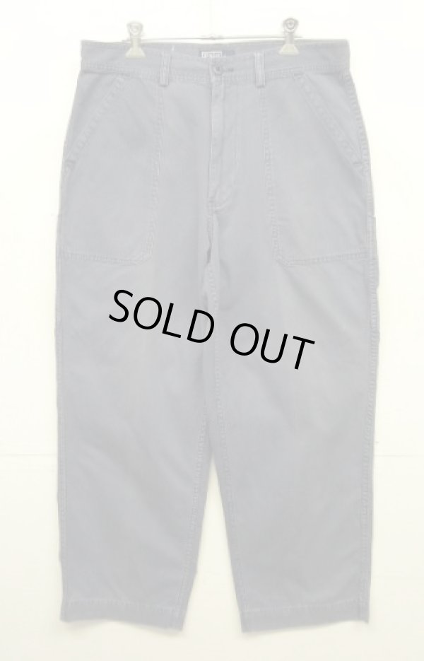 画像1: 90'S RALPH LAUREN コットンピケ ユーティリティパンツ ブルー (VINTAGE)