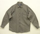 画像: 90'S RALPH LAUREN "LOWELL SPORT" ヘリンボーン 長袖 シャツ チャコールグレー (VINTAGE)
