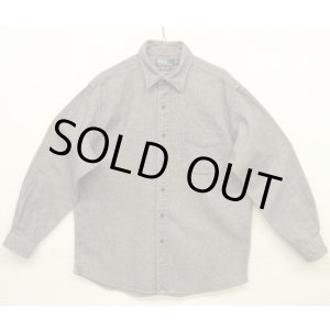 画像: 90'S RALPH LAUREN "LOWELL SPORT" ヘリンボーン 長袖 シャツ チャコールグレー (VINTAGE)