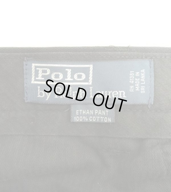 画像2: 90'S RALPH LAUREN "ETHAN PANT" ツープリーツ チノパンツ ブラック (VINTAGE)