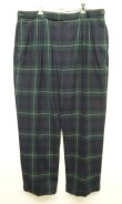 画像1: 90'S RALPH LAUREN ツープリーツ ウール セレモニーパンツ チェック柄 USA製 (VINTAGE)