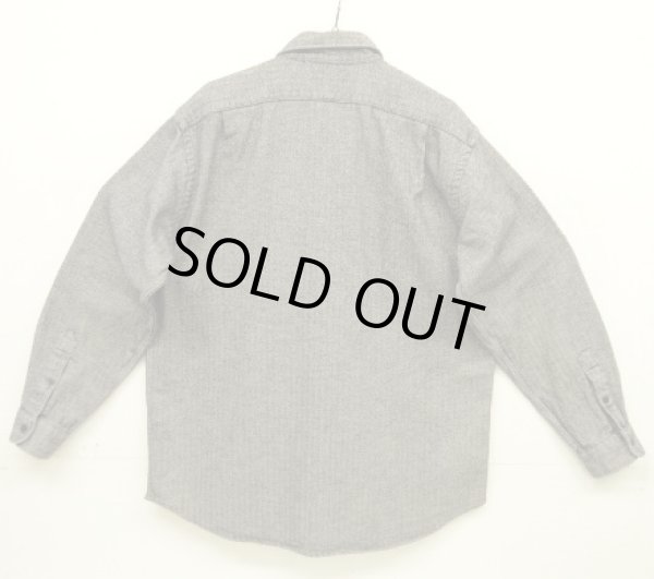 画像3: 90'S RALPH LAUREN "LOWELL SPORT" ヘリンボーン 長袖 シャツ チャコールグレー (VINTAGE)