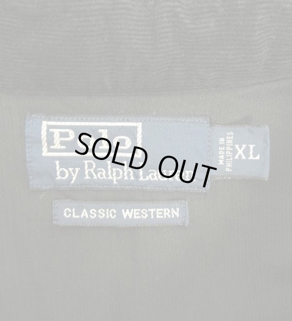 画像2: 90'S RALPH LAUREN "CLASSIC WESTERN" コーデュロイ 長袖 ウエスタンシャツ ブラック (VINTAGE)