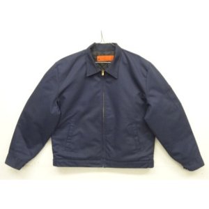 画像: 80'S RED KAP 裏地キルティング ワークジャケット TALONジップ ネイビー USA製 (VINTAGE)