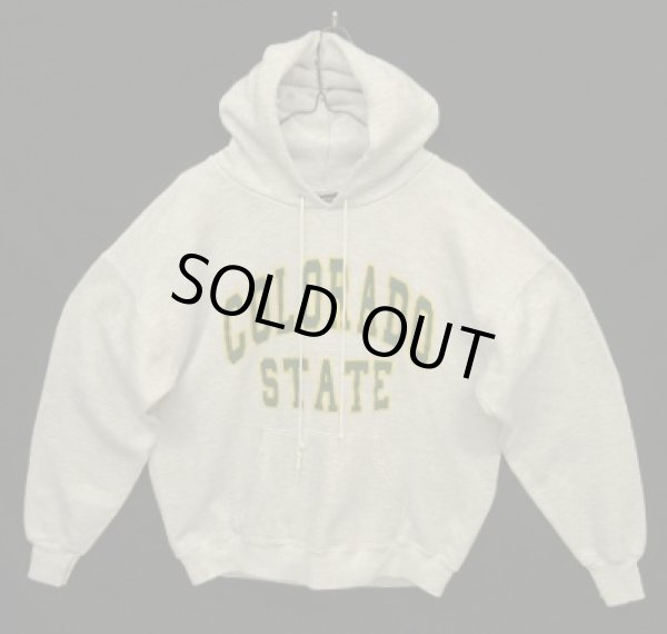 画像1: 90'S JANSPORT プルオーバー スウェットパーカー ヘザーグレー USA製 (VINTAGE)