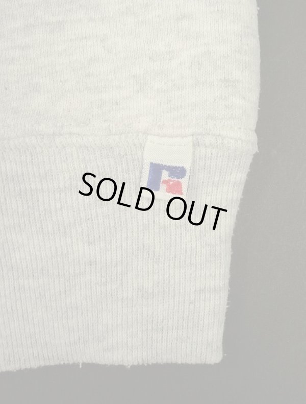 画像4: 90'S RUSSELL ATHLETIC 前Vガゼット付き クルーネック スウェットシャツ ヘザーグレー USA製 (VINTAGE)