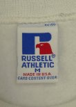 画像2: 90'S RUSSELL ATHLETIC 前Vガゼット付き クルーネック 半袖 スウェットシャツ ホワイト USA製 (DEADSTOCK)