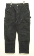 画像1: CARHARTT "125周年モデル" ダブルニー ダック ペインターパンツ ブラック W33L30 USA製 (VINTAGE)