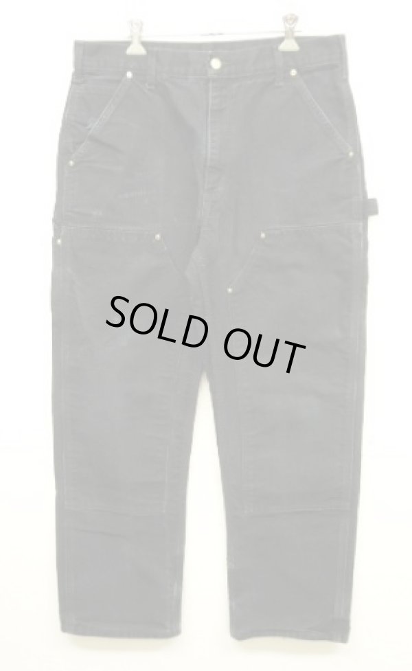 画像1: CARHARTT "125周年モデル" ダブルニー ダック ペインターパンツ ブラック W33L30 USA製 (VINTAGE)