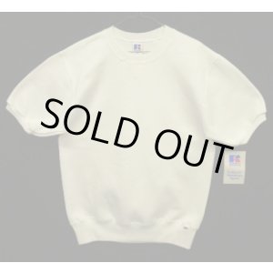 画像: 90'S RUSSELL ATHLETIC 前Vガゼット付き クルーネック 半袖 スウェットシャツ ホワイト USA製 (DEADSTOCK)