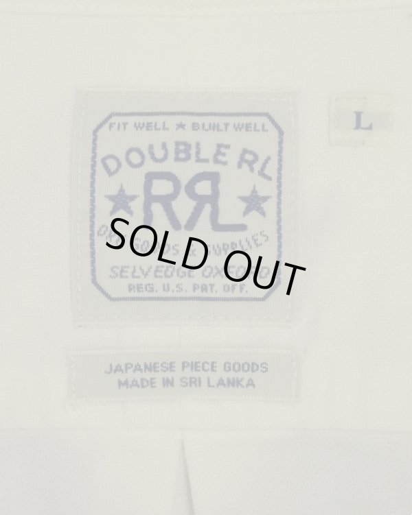 画像2: RRL 耳付きオックスフォード マチ付き 三点留めボタンダウンシャツ ホワイト (USED)