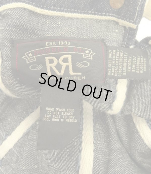 画像6: RRL 耳付きデニム ワークキャップ インディゴ (DEADSTOCK)