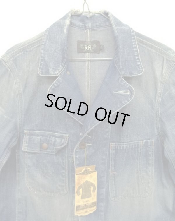 画像4: RRL ”LEWIS" ヴィンテージ＆リペア加工 月桂樹ボタン デニム カバーオール インディゴ USA製 (DEADSTOCK)