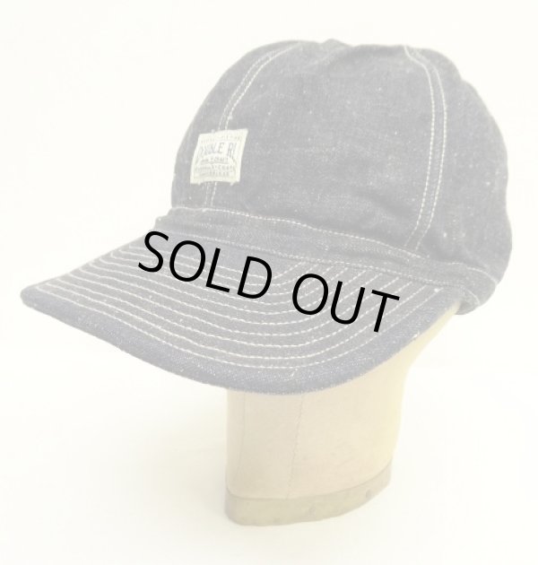 画像1: RRL 耳付きデニム ワークキャップ インディゴ (DEADSTOCK)
