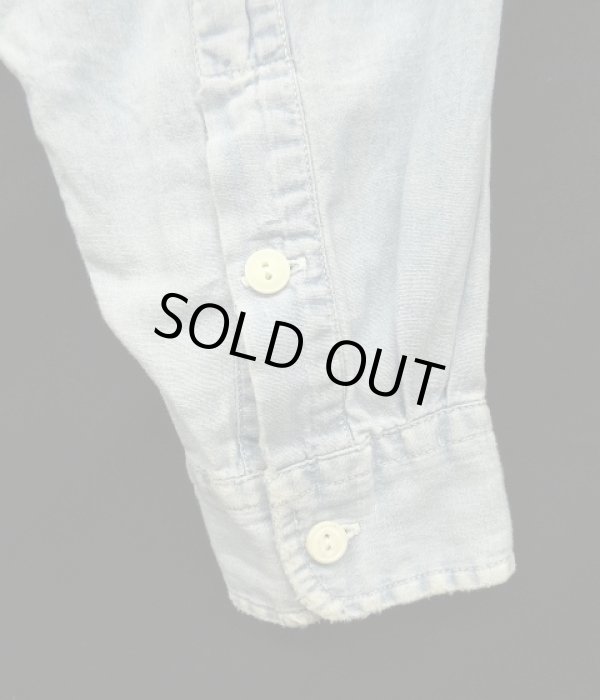 画像4: 90'S RRL 初期 三ツ星タグ 長袖 シャンブレーシャツ ブルー (VINTAGE)