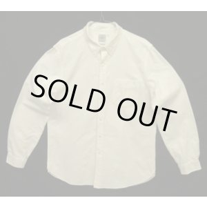 画像: RRL 耳付きオックスフォード マチ付き 三点留めボタンダウンシャツ ホワイト (USED)