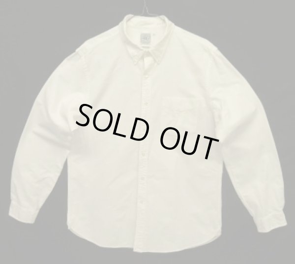 画像1: RRL 耳付きオックスフォード マチ付き 三点留めボタンダウンシャツ ホワイト (USED)