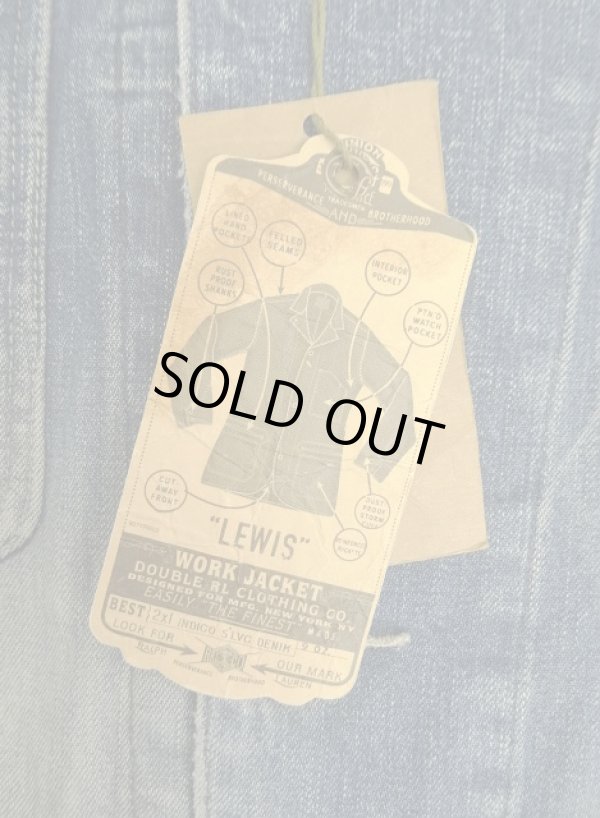 画像3: RRL ”LEWIS" ヴィンテージ＆リペア加工 月桂樹ボタン デニム カバーオール インディゴ USA製 (DEADSTOCK)