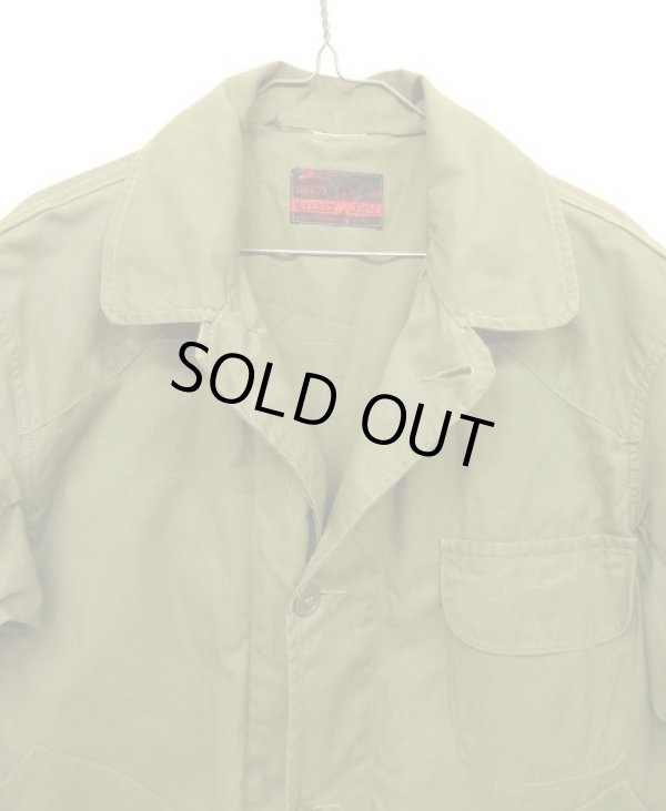 画像3: 40'S MONTGOMERY WARD "WESTERN FIELD" ポプリン ハンティングジャケット オリーブ (VINTAGE)