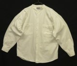 画像: 90'S CACTUS CLOTHING コットン 長袖 バンドカラーシャツ ホワイト (VINTAGE)