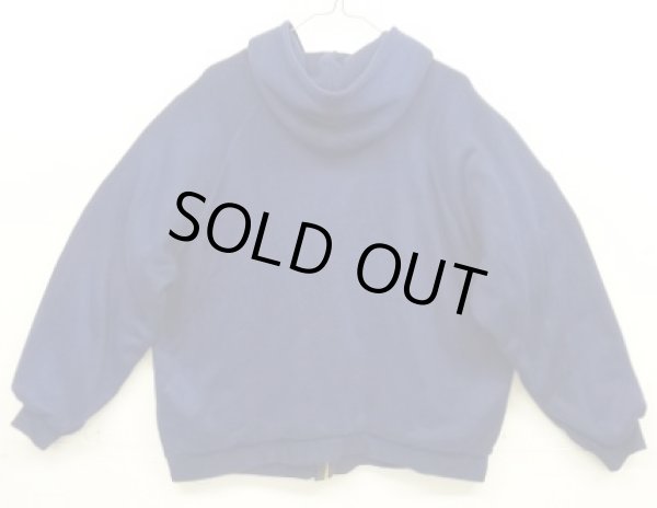 画像5: 90'S PINE GROVE 裏地サーマル フルジップ ダブルフェイス スウェットパーカー ネイビー C&Cジップ (VINTAGE)