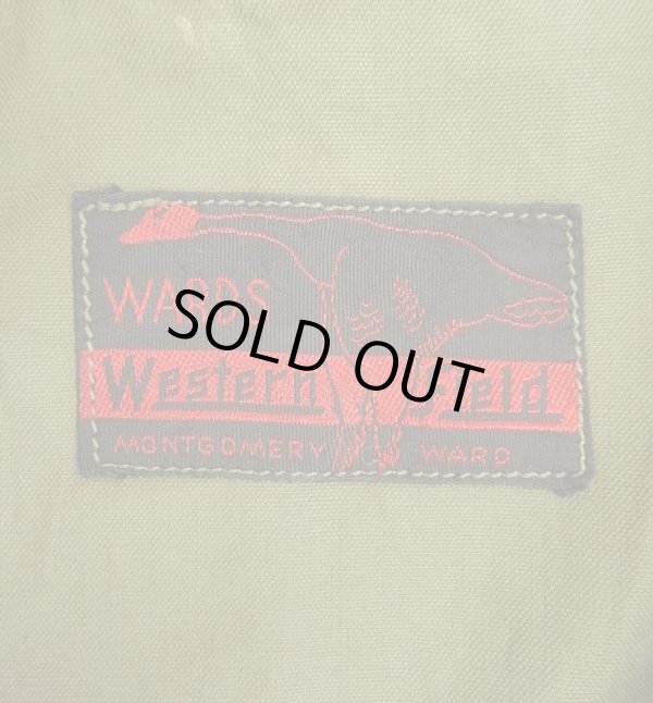 画像2: 40'S MONTGOMERY WARD "WESTERN FIELD" ポプリン ハンティングジャケット オリーブ (VINTAGE)