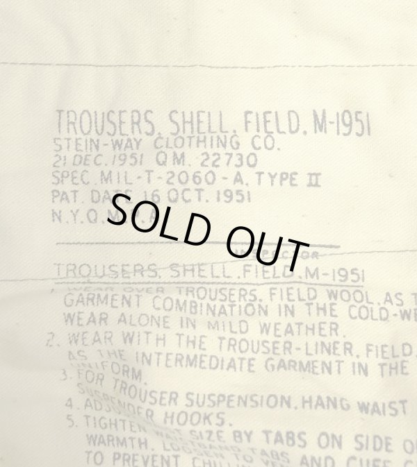 画像4: 50'S アメリカ軍 US ARMY "M-51" フィールドパンツ XL-R (DEADSTOCK)