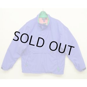 画像: 90'S PATAGONIA 旧ロゴ ハーフジップ ナイロンアノラック ブルー USA製 (VINTAGE)