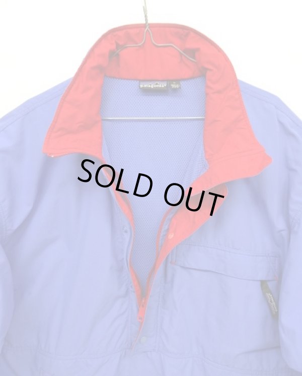 画像3: 90'S PATAGONIA 旧ロゴ ハーフジップ ナイロンアノラック ブルー (VINTAGE)