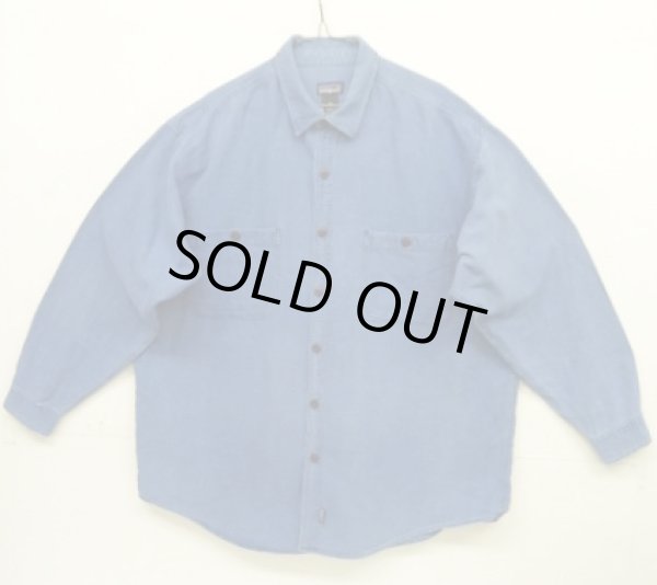 画像1: 90'S PATAGONIA ヘンプ 長袖シャツ インディゴ 香港製 (VINTAGE)