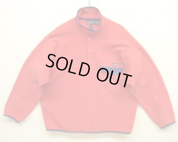 画像1: 90'S PATAGONIA ”SYNCHILLA SNAP-T" 雪無しタグ シンチラ スナップT サーモンピンク ジャマイカ製 (VINTAGE)