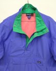 画像3: 90'S PATAGONIA 旧ロゴ ハーフジップ ナイロンアノラック ブルー USA製 (VINTAGE)