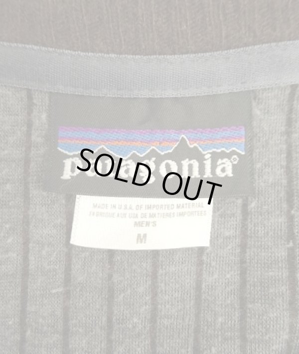 画像2: 05'S PATAGONIA 裾ロゴ Vネック ニット ダークブラウン USA製 (VINTAGE)