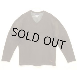 画像: 05'S PATAGONIA 裾ロゴ Vネック ニット ダークブラウン USA製 (VINTAGE)