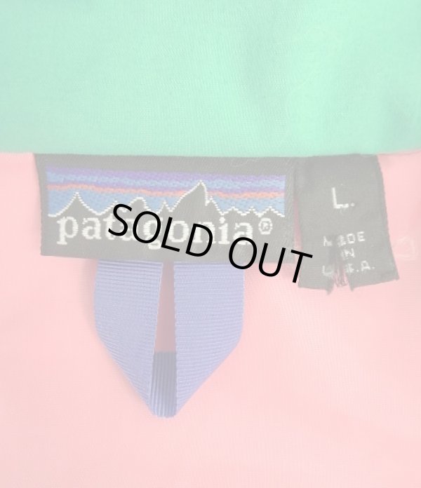 画像2: 90'S PATAGONIA 旧ロゴ ハーフジップ ナイロンアノラック ブルー USA製 (VINTAGE)