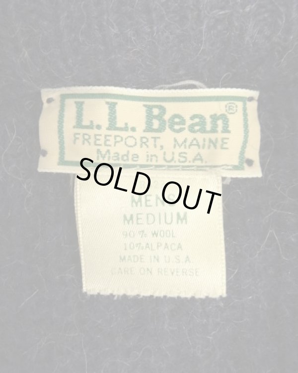 画像2: 90'S LL Bean アルパカ混 ドライバーズニット ネイビー USA製 (VINTAGE)