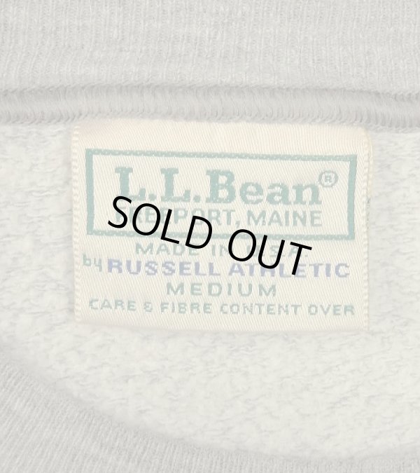画像2: 80'S LL Bean by RUSSELL ATHLETIC 前V＆脇ガゼット スウェットシャツ ヘザーグレー USA製 (VINTAGE)