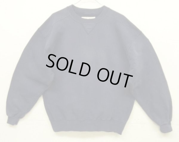 画像1: 80'S LL Bean by RUSSELL ATHLETIC 前Vガゼット スウェットシャツ ネイビー USA製 (VINTAGE)