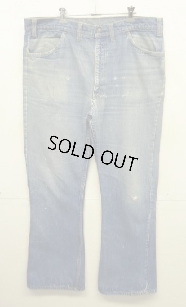 画像1: 70'S LEVIS 646 "16ボタン" ブーツカットデニム インディゴ 42TALONジップ W40L32 USA製 (VINTAGE)