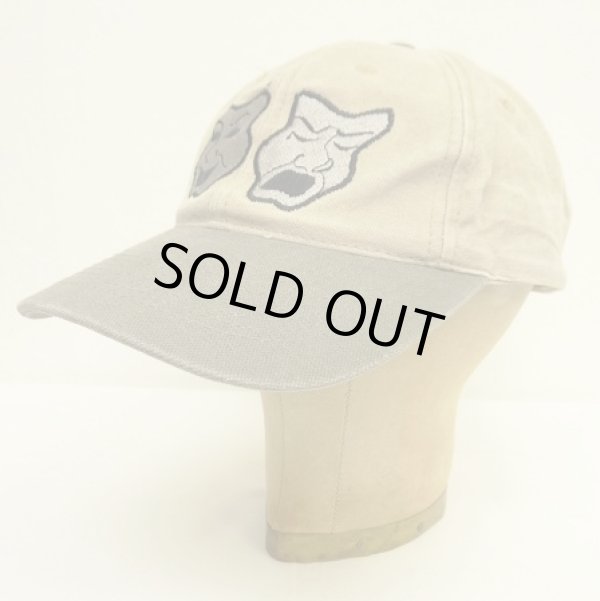 画像1: TWO FACE 6パネル ツートンカラー ベースボールキャップ カーキ/ベージュ (USED)