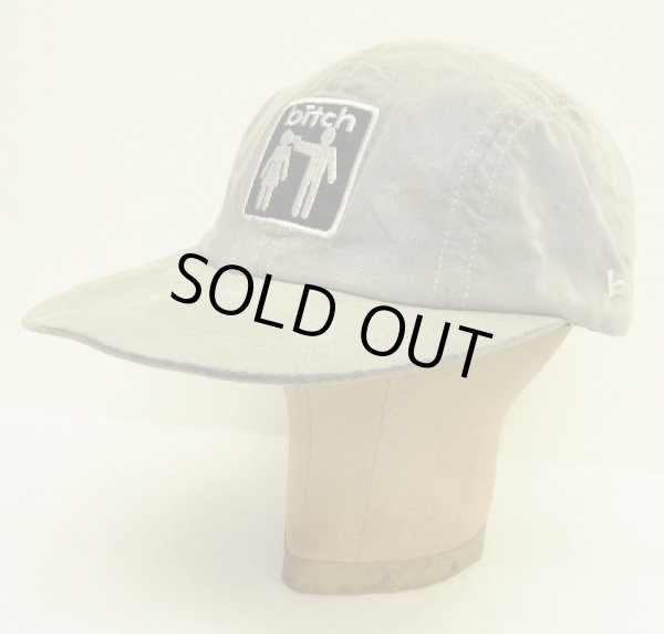 画像1: 90'S BITCH SKATEBOARDS 4パネル ベロアキャップ グレー (VINTAGE)