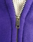画像4: 80'S MAC GREGOR 裏地サーマル フルジップ ダブルフェイス スウェットパーカー グレープ アルミジップ (VINTAGE)