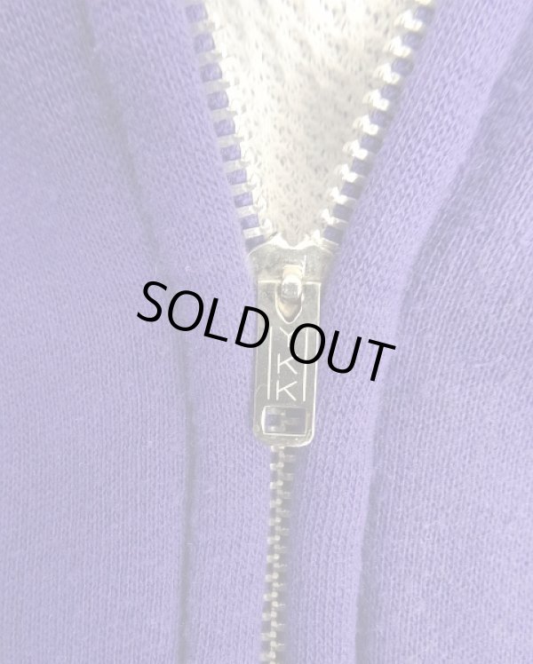 画像4: 80'S MAC GREGOR 裏地サーマル フルジップ ダブルフェイス スウェットパーカー グレープ アルミジップ (VINTAGE)