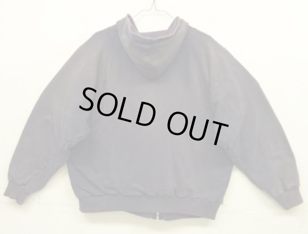 画像4: 80'S UNKNOWN 裏地サーマル フルジップ ダブルフェイス スウェットパーカー フェードネイビー アルミジップ (VINTAGE)