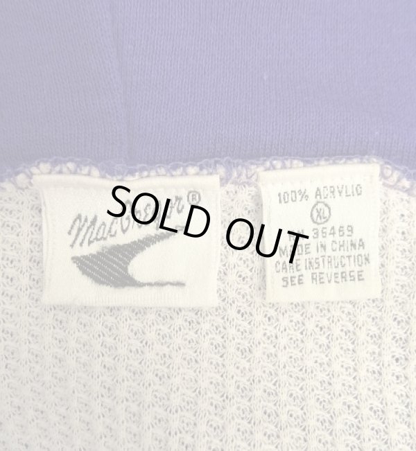 画像2: 80'S MAC GREGOR 裏地サーマル フルジップ ダブルフェイス スウェットパーカー グレープ アルミジップ (VINTAGE)