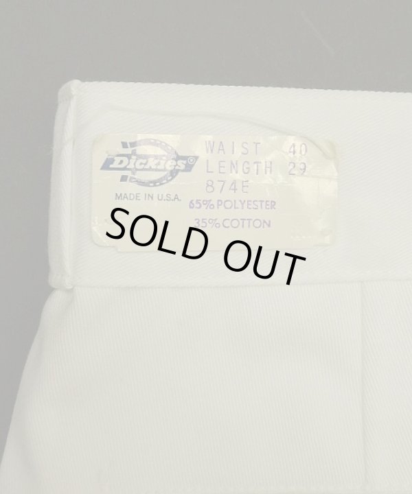 画像3: 80'S DICKIES 874 チビタグ ワークパンツ ホワイト W40L29 USA製 (DEADSTOCK)