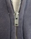 画像2: 80'S UNKNOWN 裏地サーマル フルジップ ダブルフェイス スウェットパーカー フェードネイビー アルミジップ (VINTAGE)